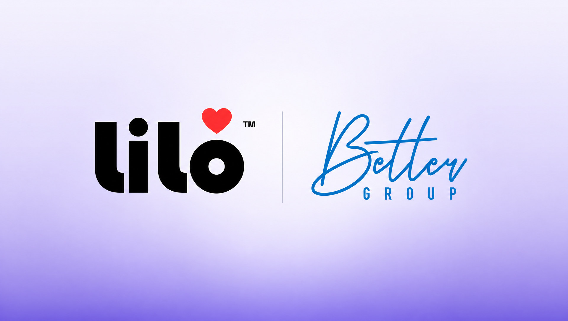 LiLo Health and Better Group logos side by side on a lavender background